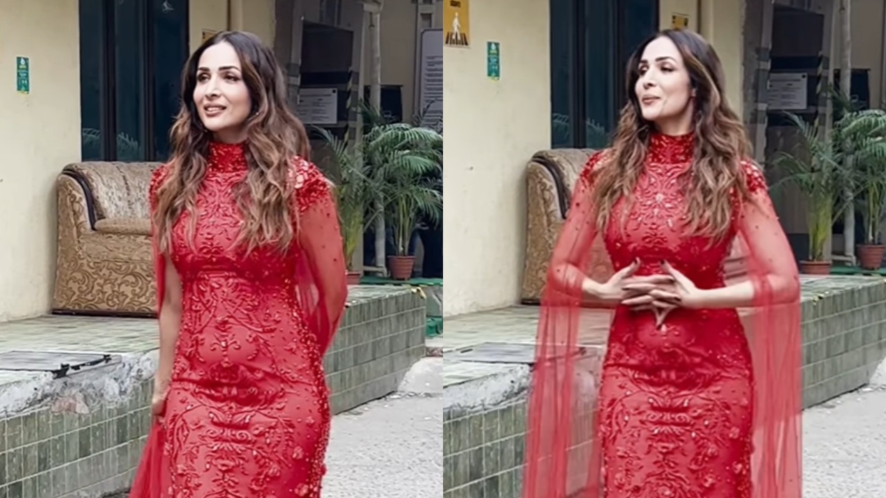 Malaika Arora Reigning In Red Floor-sweeping Gown, Watch 869887
