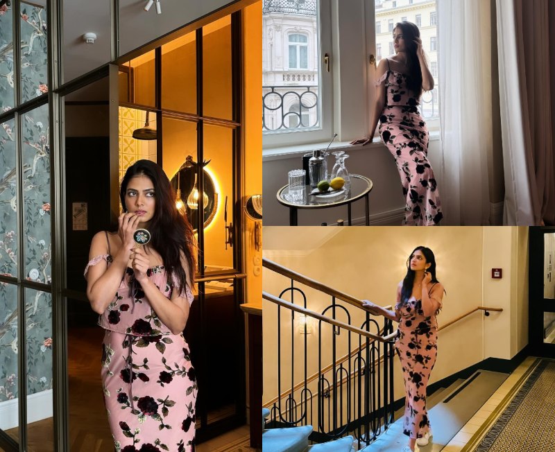 Malavika Mohanan's Blush Pink Floral Dress Exudes Parisian Vibe, See Photos 868041