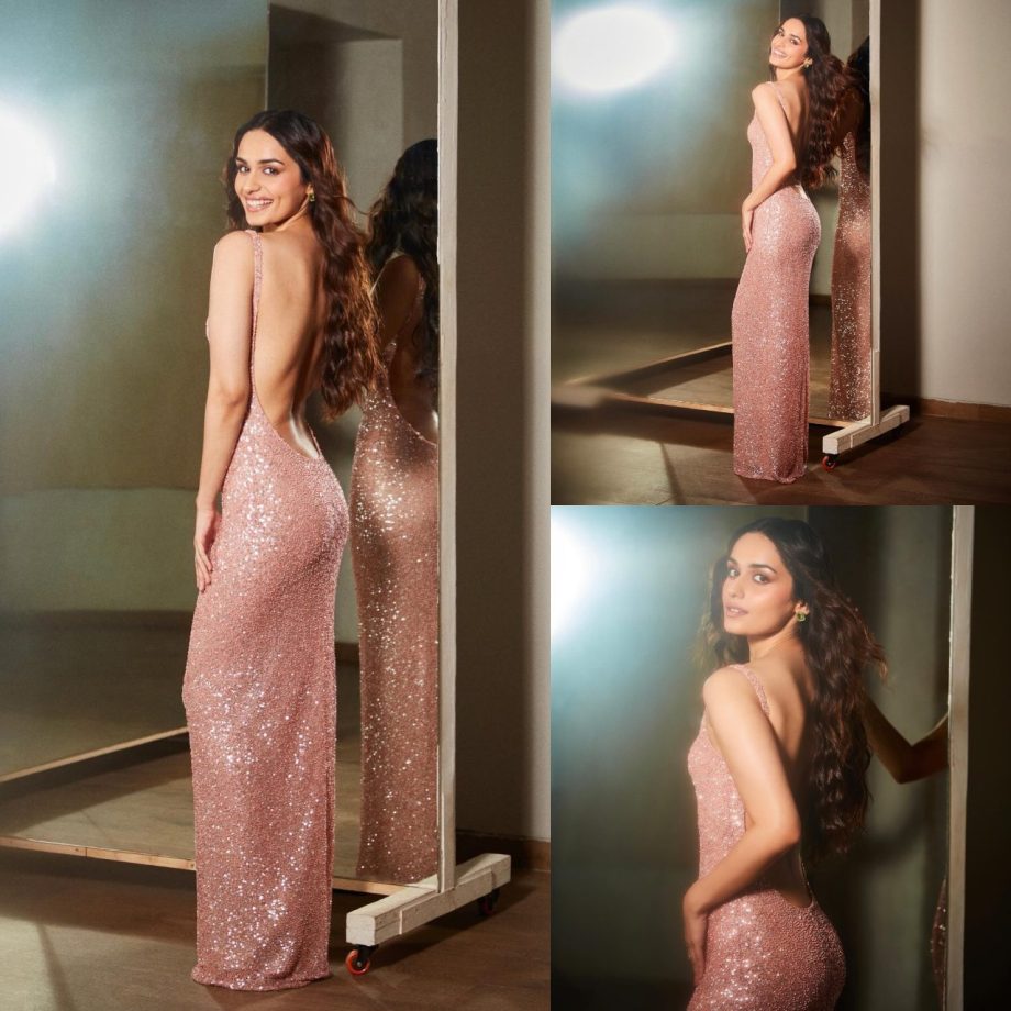 Manushi Chhillar goes glittery in barbiecore backless gown [See Photos] 870408