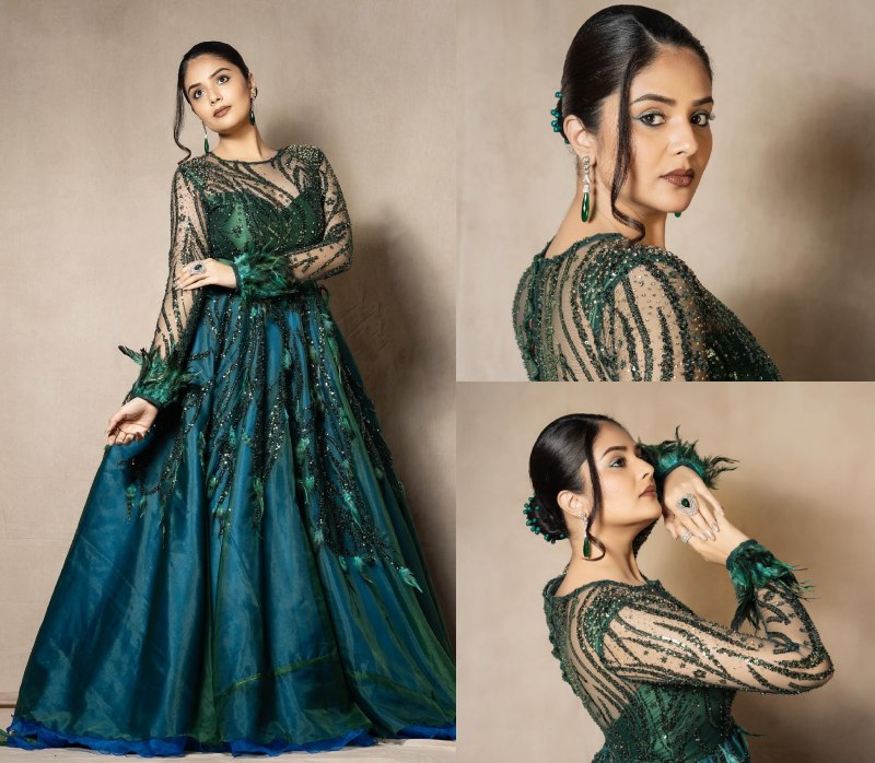 Mouni Roy And Sreemukhi Exude Chic Style In Feathery Dresses, Take A Look 867515