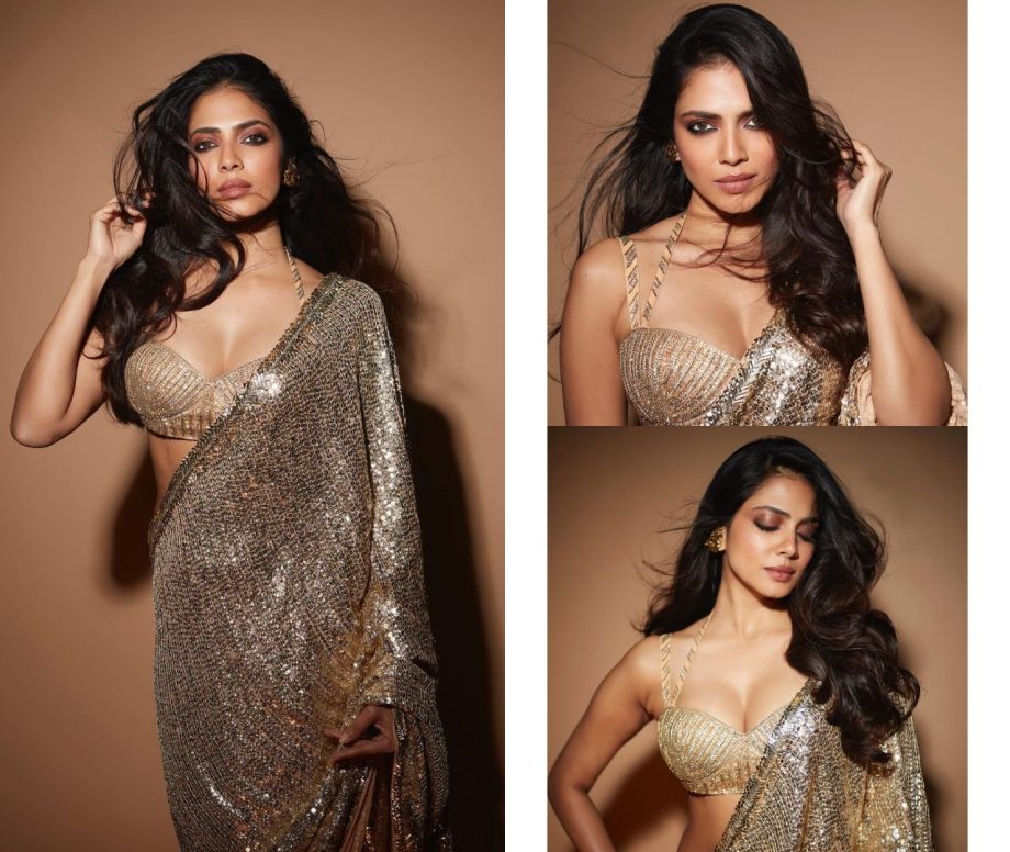 Mouni Roy & Malavika Mohanan's Golden Glittery Saree Is Perfect Choice To Look 'Patakha' 868151