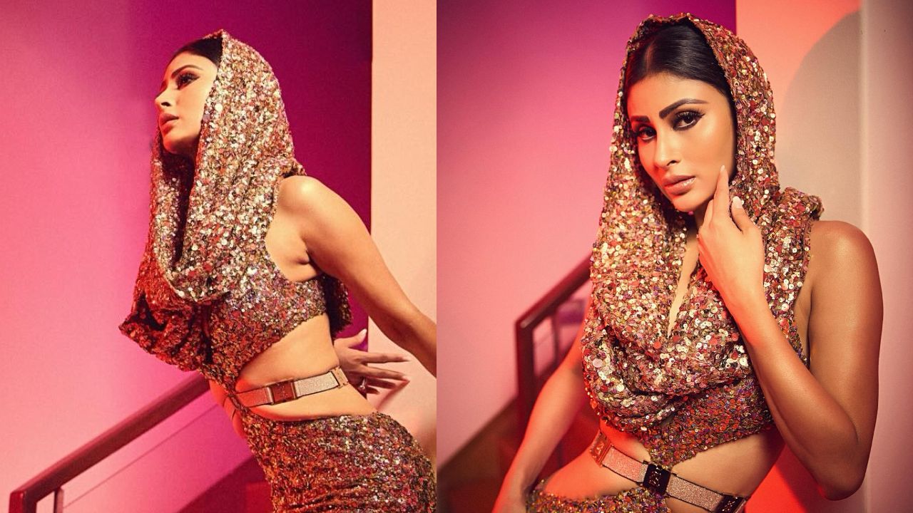 Mouni Roy Sets Fashion Ablaze In Golden Sequin Body-hugging Dress
