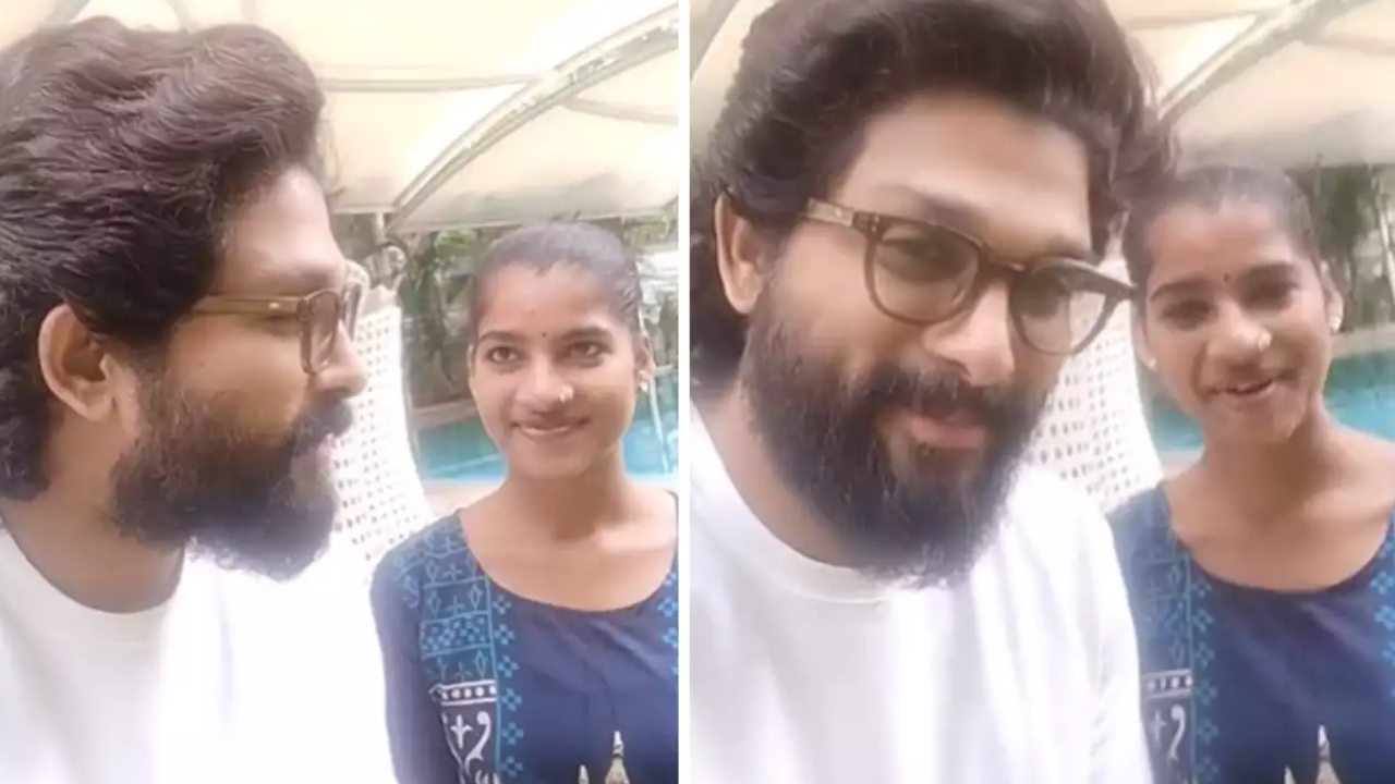 National Award Winner Allu Arjun shot an adorable video with her house help lady! The actor helped the lady gain followers on social media 871505