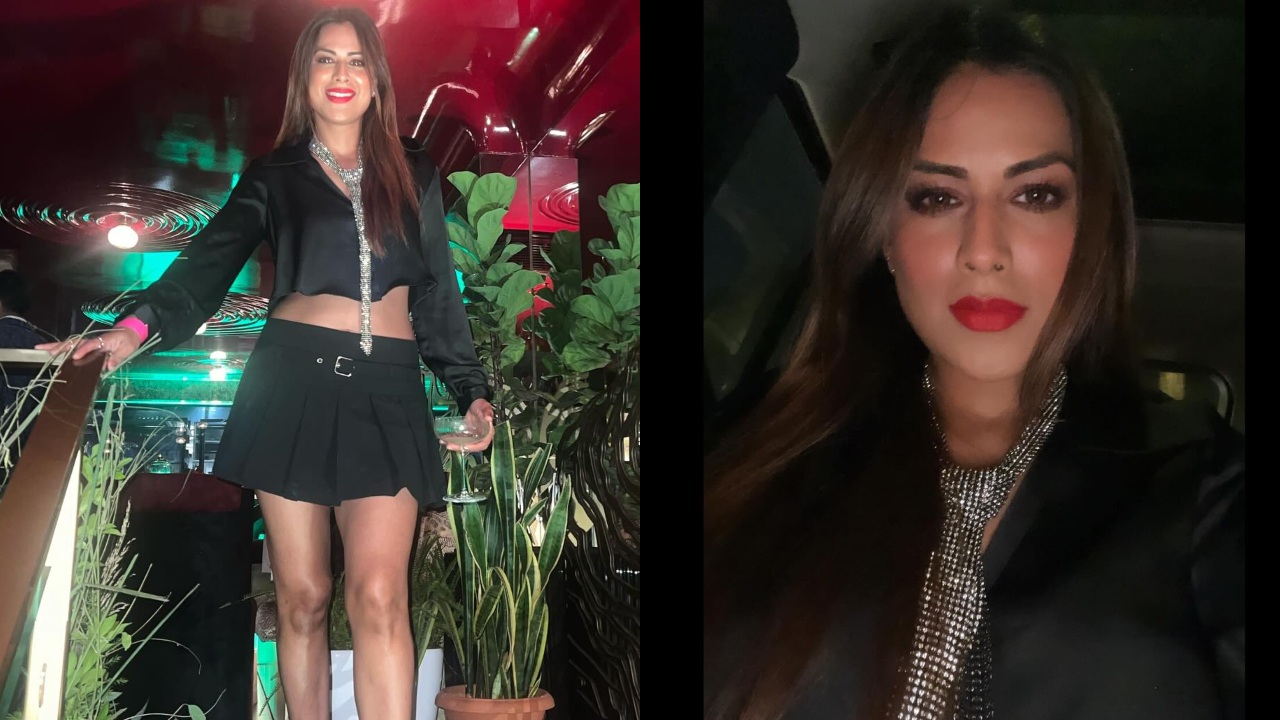 [Photos] Nia Sharma is hotness personified in black crop top and mini flared skirt