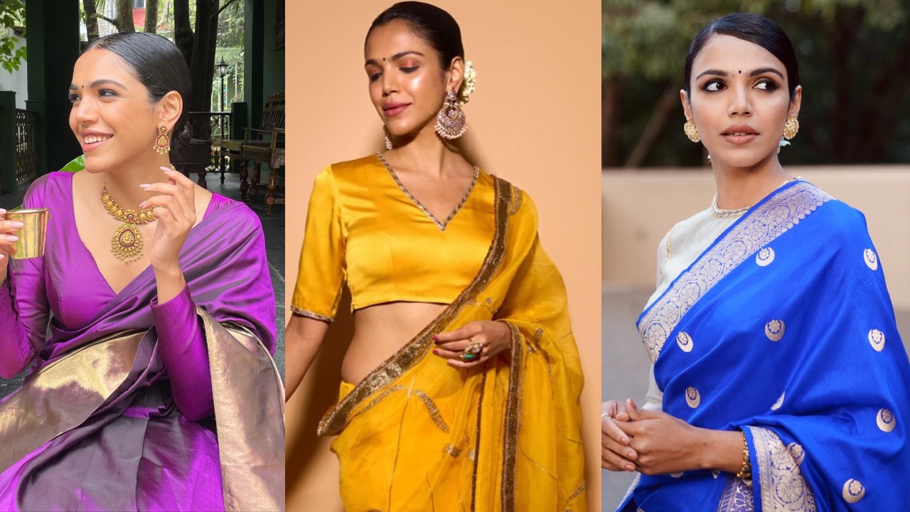 [Photos] Shriya Pilgaonkar’s timeless saree and hairbun fashion combo is winning