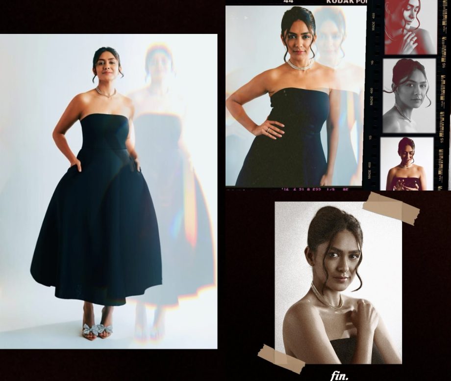 Pippa Promotions: Mrunal Thakur astounds in off-shoulder black flare dress [Photos] 867775
