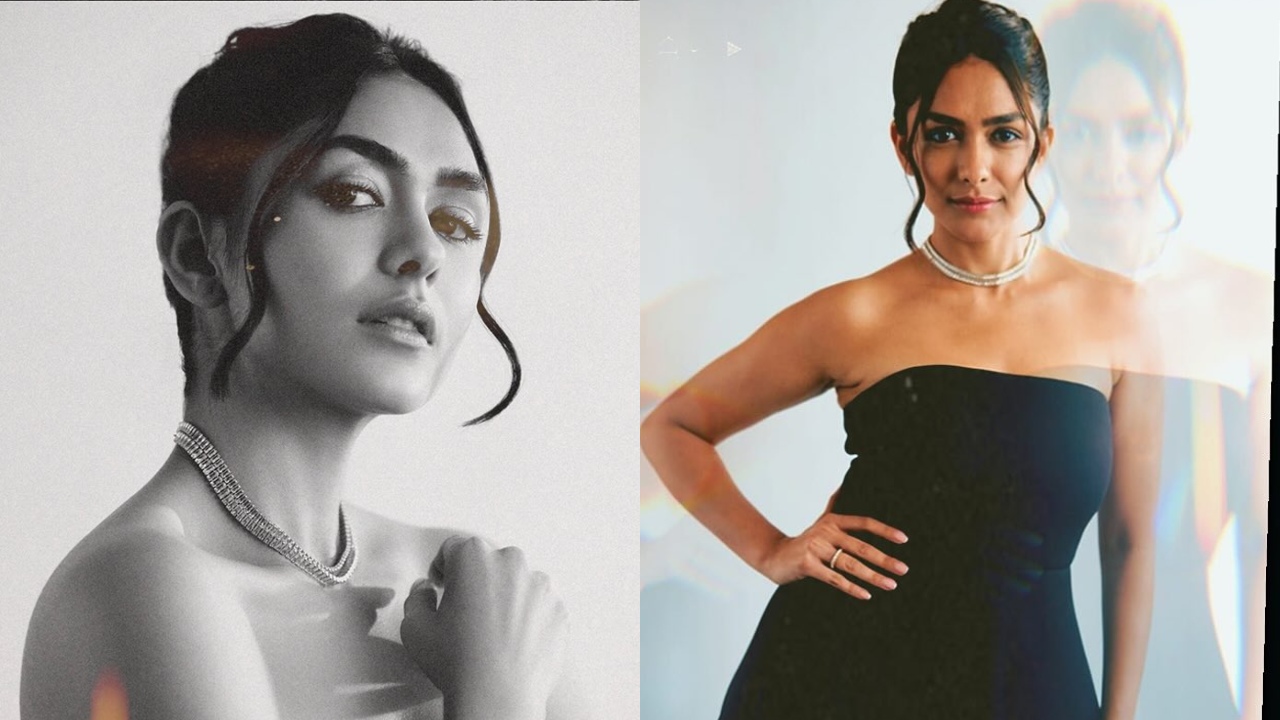 Pippa Promotions: Mrunal Thakur astounds in off-shoulder black flare dress [Photos] 867777