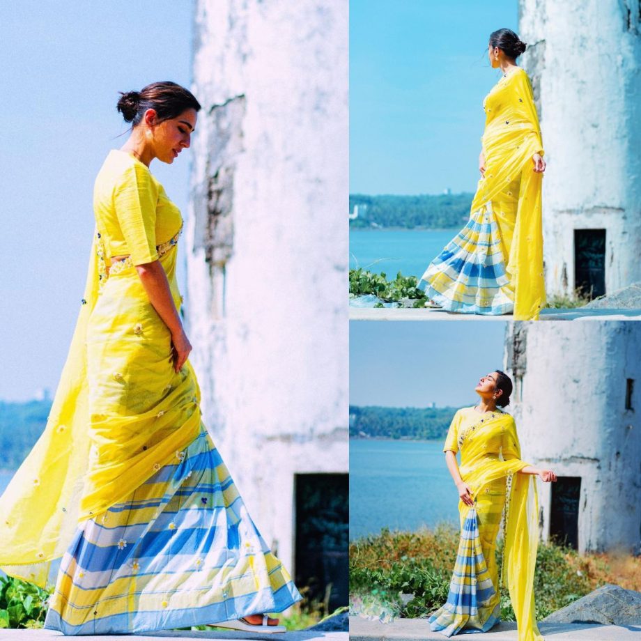 Sara Ali Khan Exudes 'Bhartiya Naari' Vibes In Yellow Saree As She Launches 'Ae Watan Mere Watan' 870397