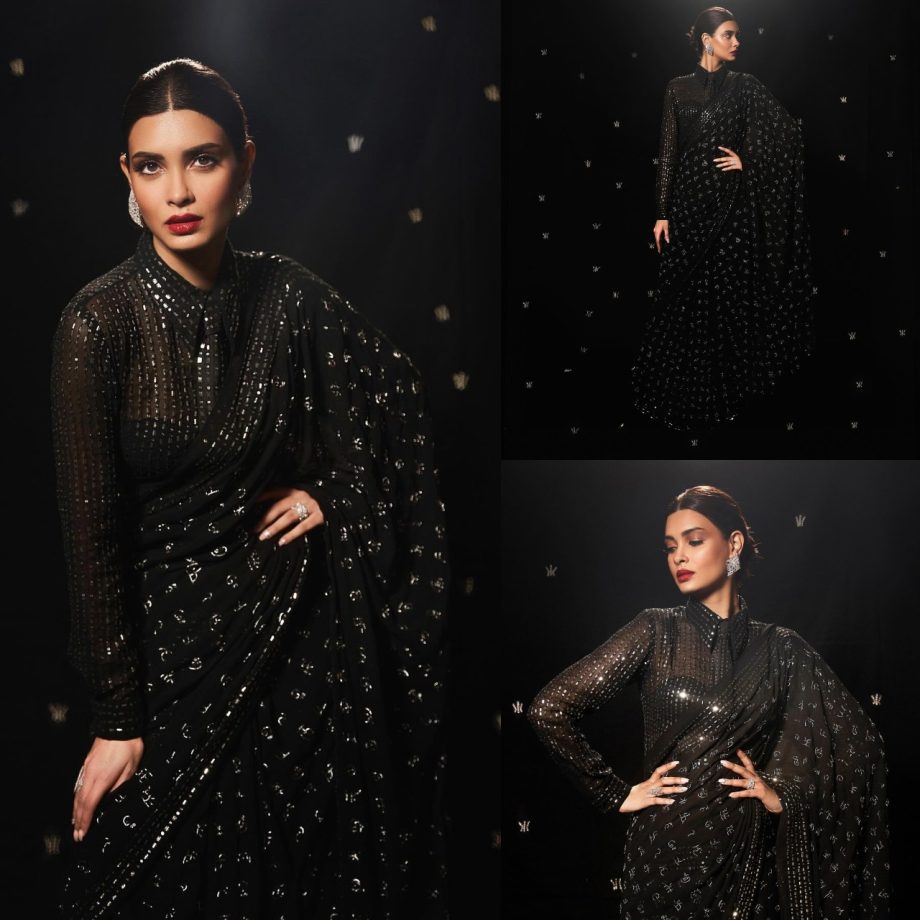 Sequin, sass and saree! Diana Penty steals the show in black six yard 869598