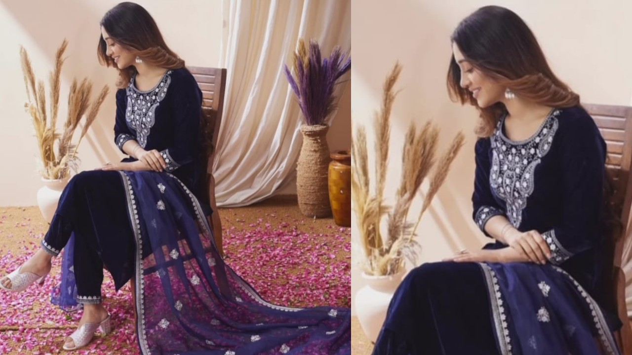 Shivangi Joshi Looks Ethereal Beauty In Purple Velvet Salwar Suit, Take Cues