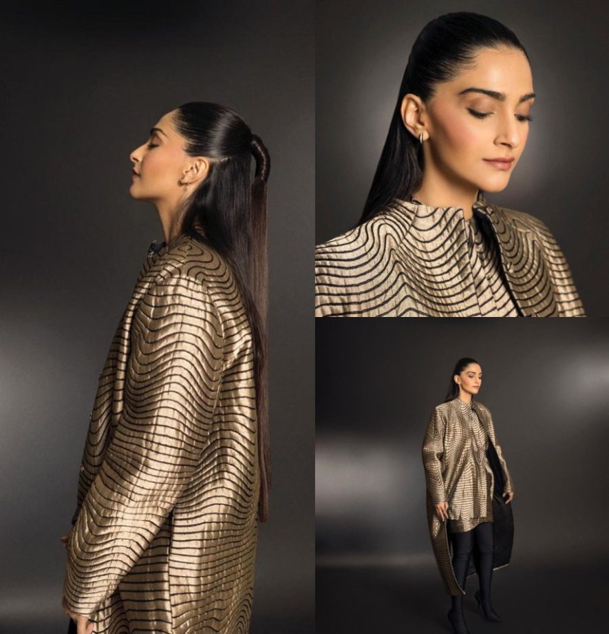 Sonam Kapoor Rocks Fashion Game In Golden Mini Dress With Jacket, See Photos 870374