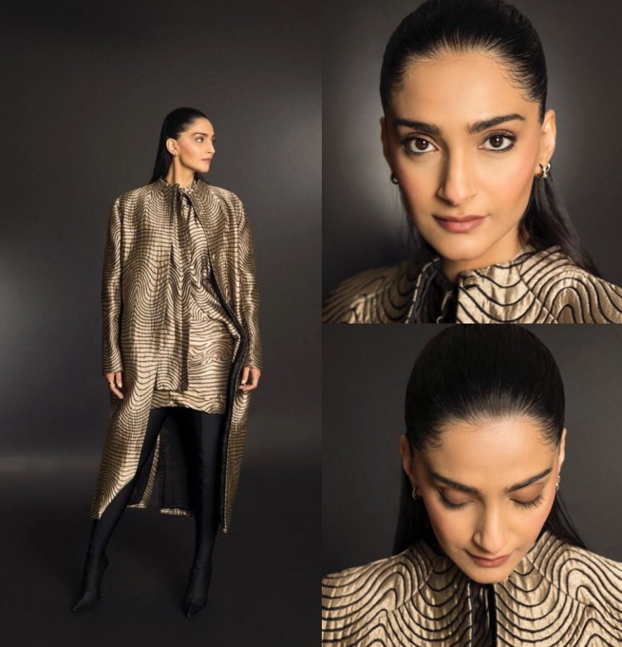 Sonam Kapoor Rocks Fashion Game In Golden Mini Dress With Jacket, See ...