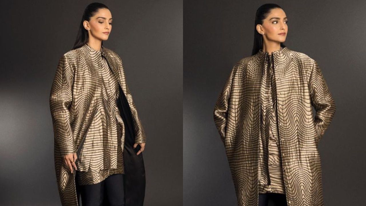 Sonam Kapoor Rocks Fashion Game In Golden Mini Dress With Jacket, See Photos 870376