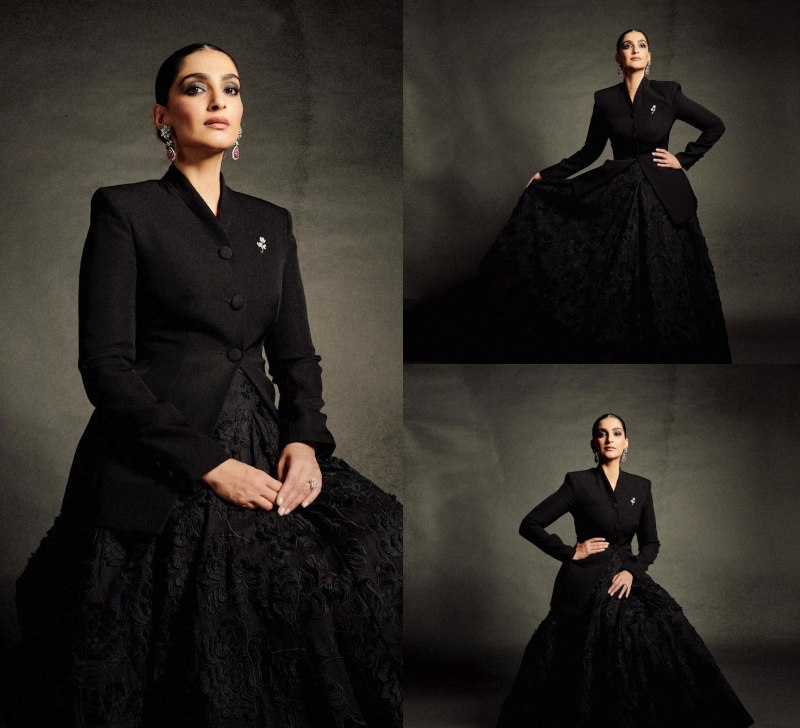 Sonam Kapoor Strikes A Perfect Balance Between Class And Elegance In Black Attire 867583