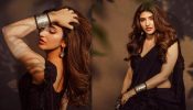 Sreeleela oozes off style in black tassel saree and deep neck blouse [Photos] 869323