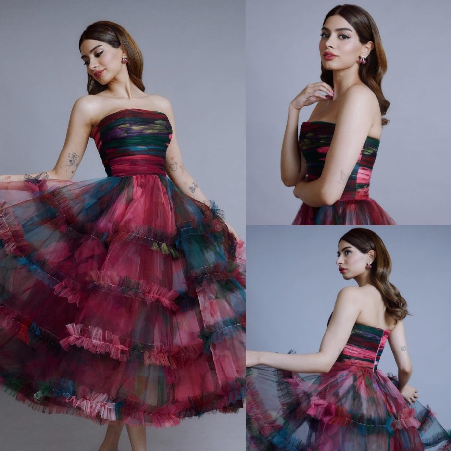 The Archie’s Album Launch: Khushi Kapoor stuns in multi-coloured ruffle dress 871164