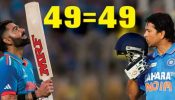 Virat Kohli equals Sachin Tendulkar's record with 49th ODI Century on his 35th birthday, Latter reacts 867235