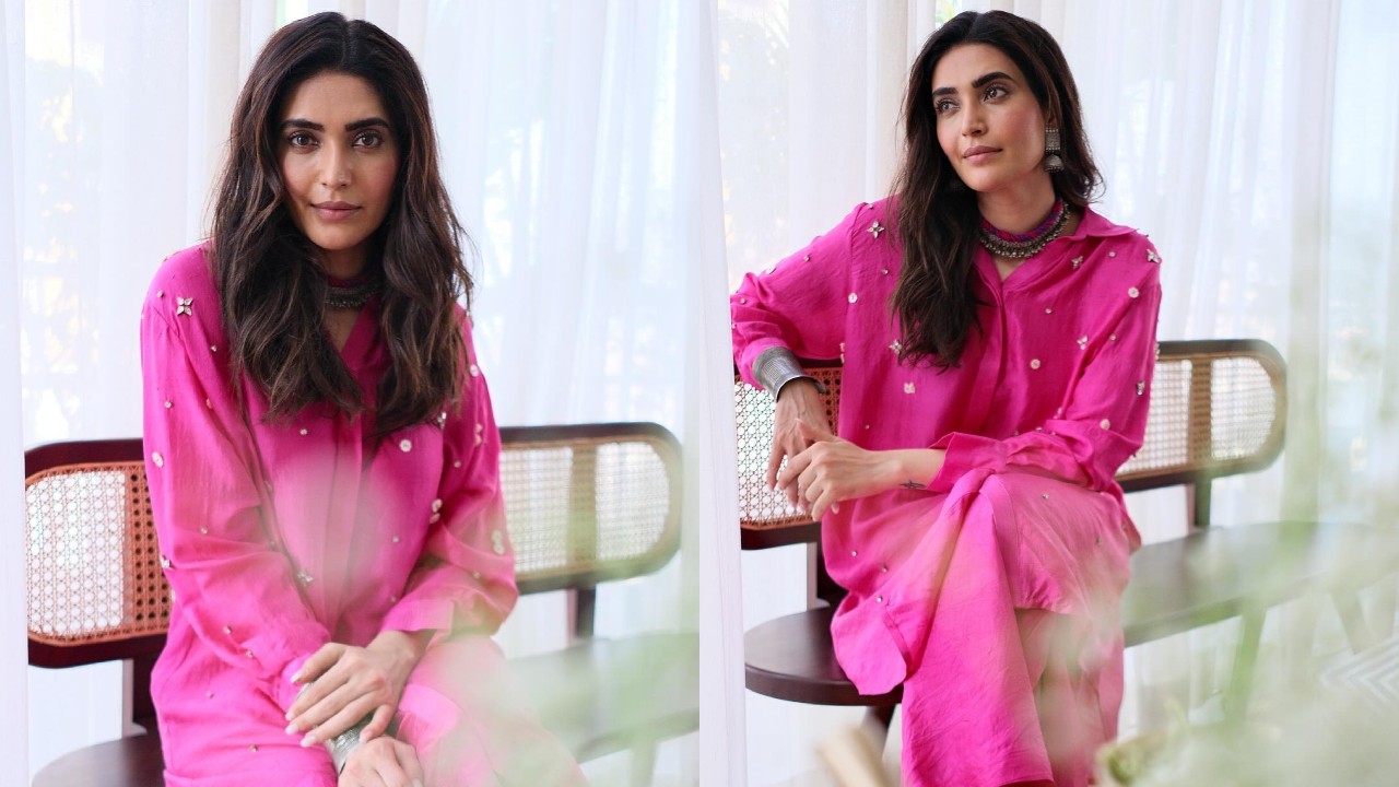 Weekend Wow: Karishma Tanna radiates elegance in pink silk shirt dress [Photos] 869685