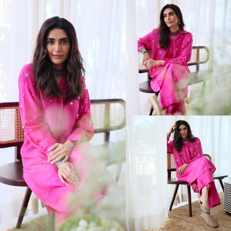 Weekend Wow: Karishma Tanna radiates elegance in pink silk shirt dress [Photos] 869684