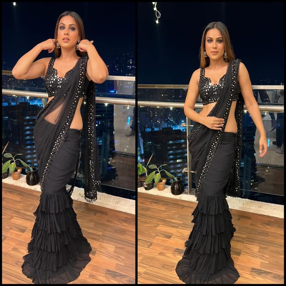 What Sass! Nia Sharma turns sultry in bold black saree and plunge neck blouse design [Photos] 869824