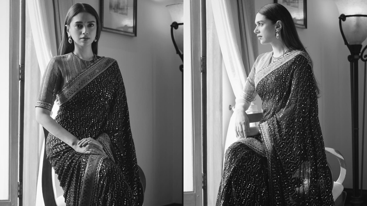 Aditi Rao Hydari hails royalty in embellished black saree, see photos 874936