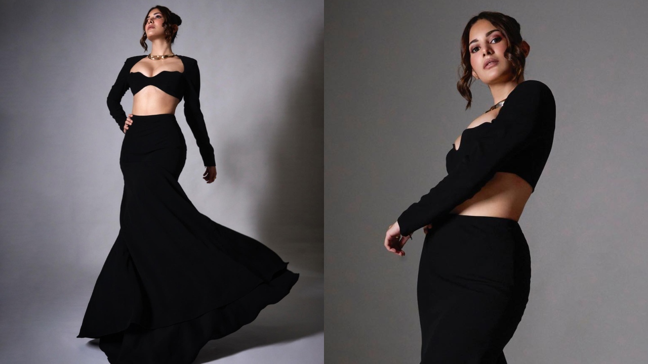 Amyra Dastur Looks ‘Too Hot’ In Black Bralette And Fishtail Skirt