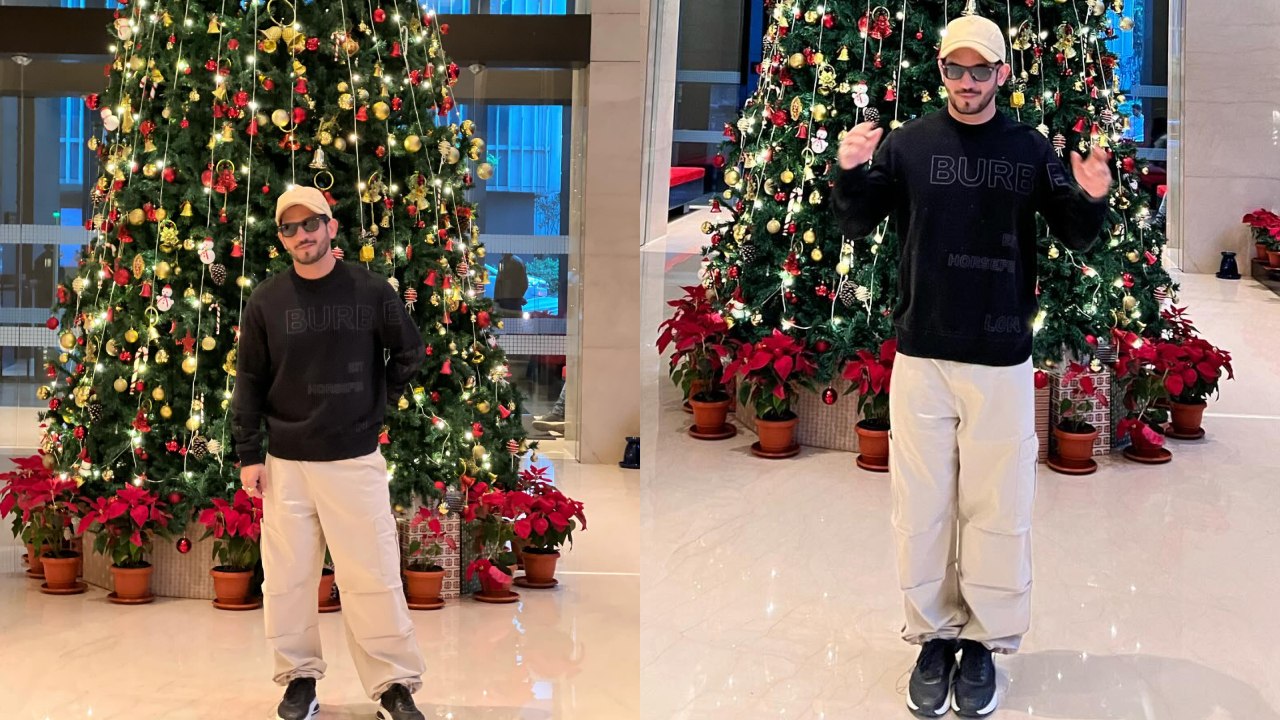 Arjun Bijlani goes all swagger in oversized black sweater and beige cargo pant