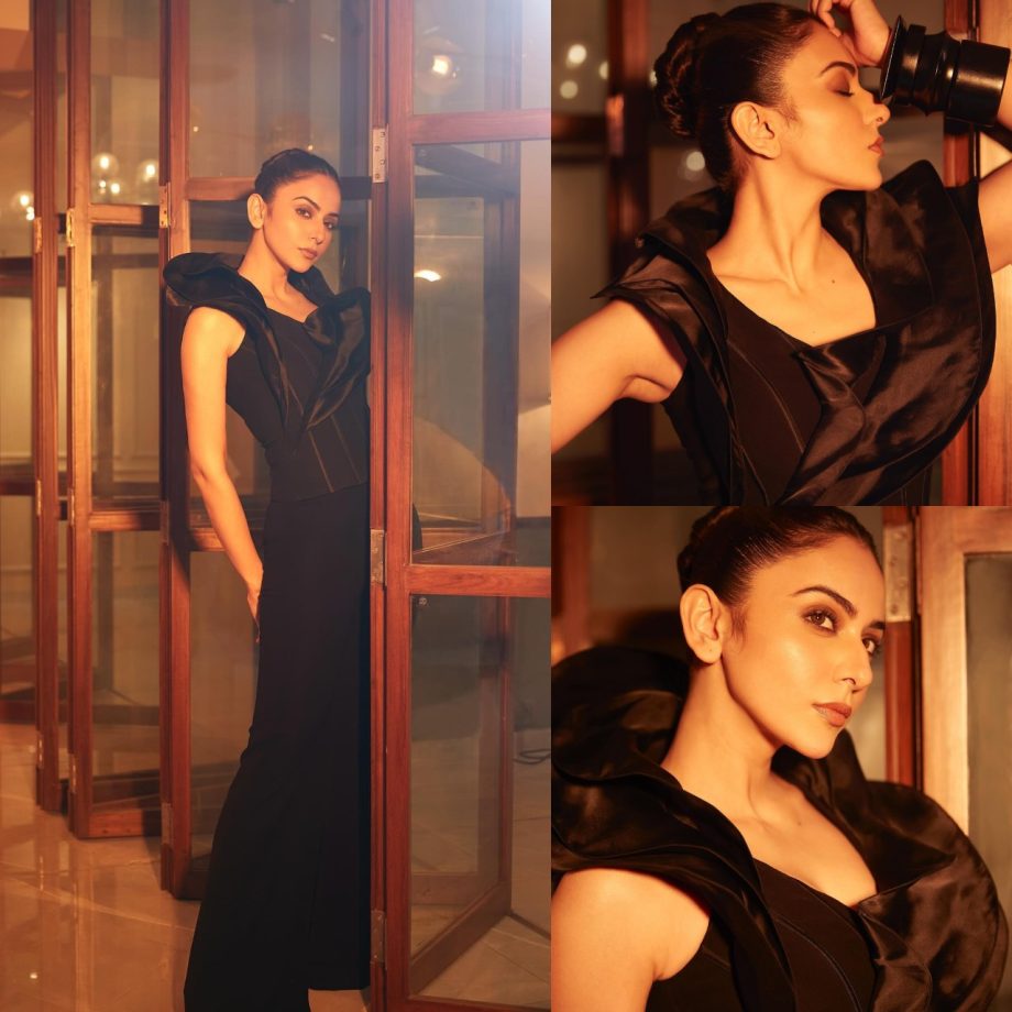 Beauty in black! Rakul Preet Singh glams up in corset ruffle top 873031