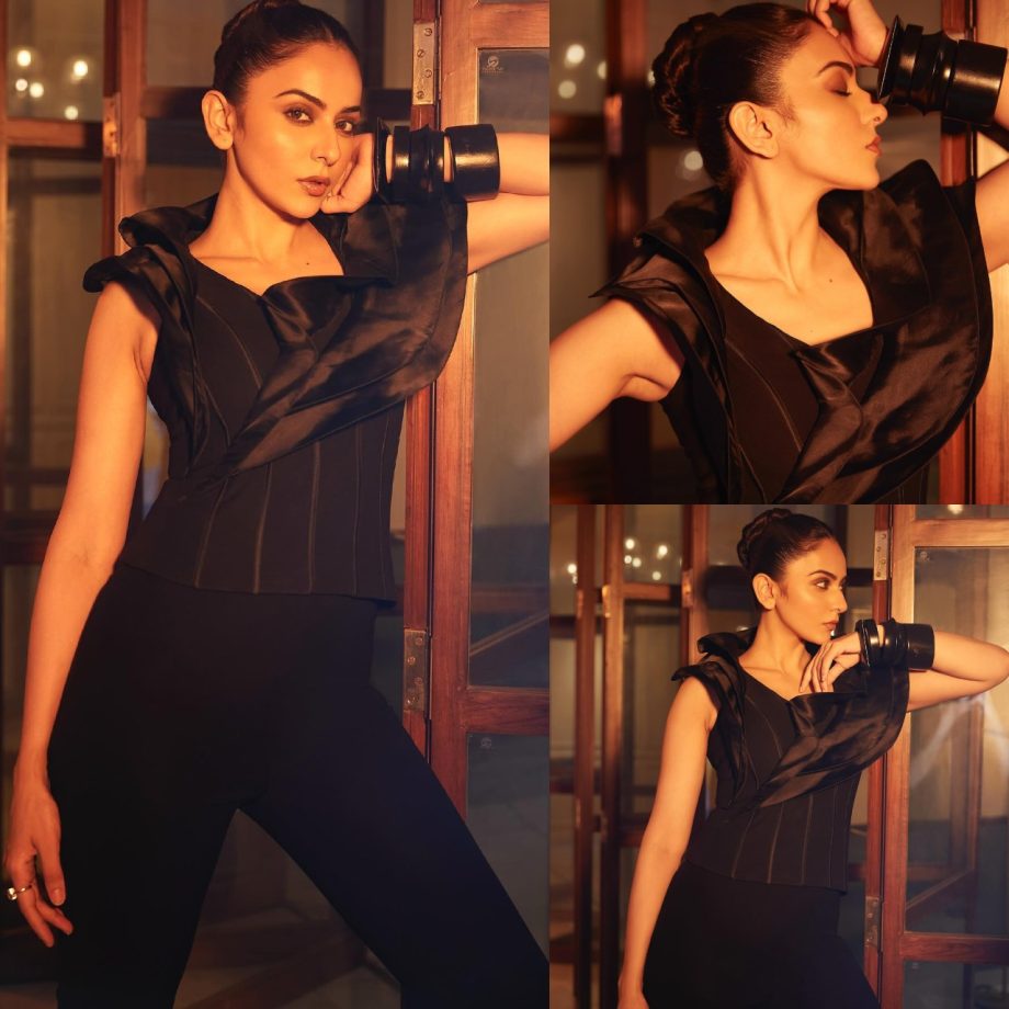 Beauty in black! Rakul Preet Singh glams up in corset ruffle top 873032