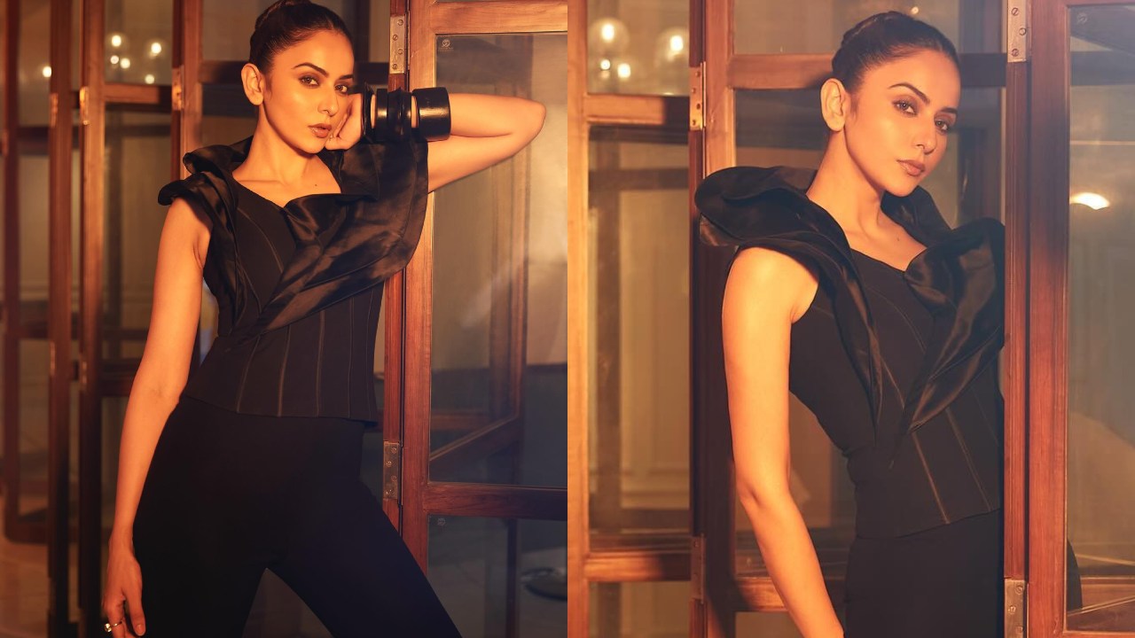 Beauty in black! Rakul Preet Singh glams up in corset ruffle top