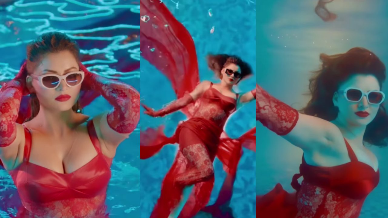 Curvaceous Beauty! Urvashi Rautela ups sass quotient in bold red swimsuit 875769