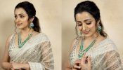 Divine! Trisha Krishnan shines in sequinned ivory see-through saree [Photos] 871688