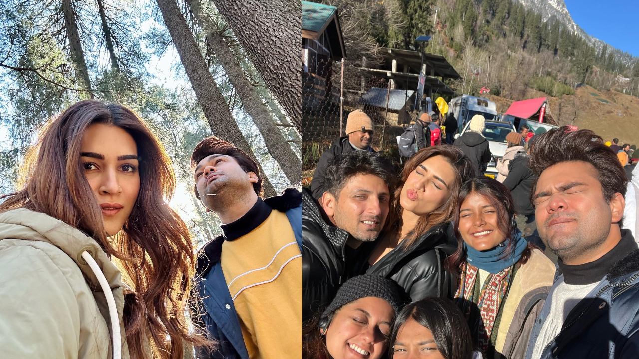 Do Patti BTS: Kriti Sanon, Shaheer Sheikh and others caught candid in Manali 872281