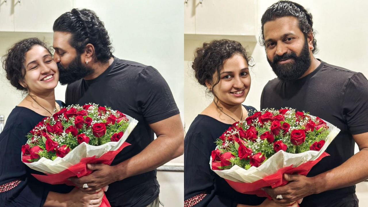 Giving absolute couple goals, Rishab Shetty and his wife Pragathi Shetty in this adorable pictures!