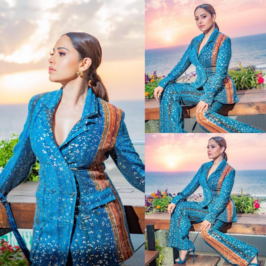 In Photos: Nushrrat Bharuccha gives ethnic spin to corporate pantsuit, here’s how 872307