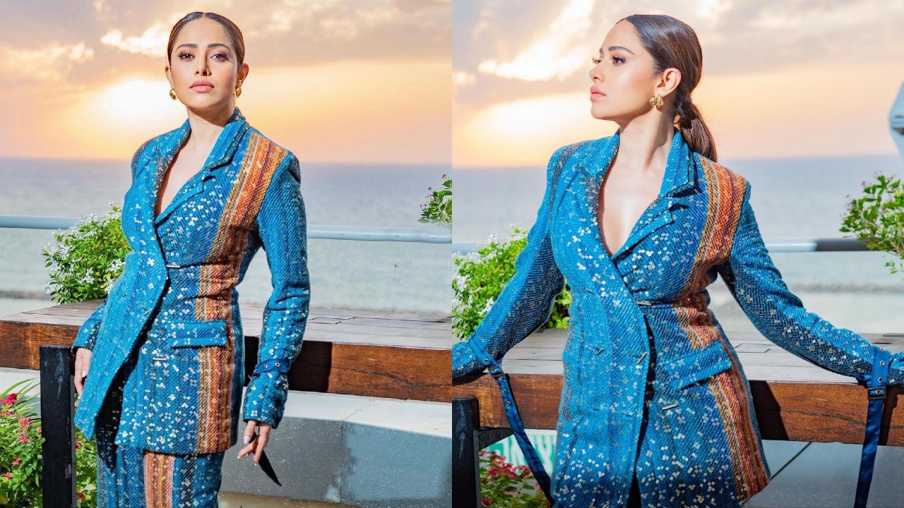 In Photos: Nushrratt Bharuccha gives ethnic spin to corporate pantsuit, here’s how