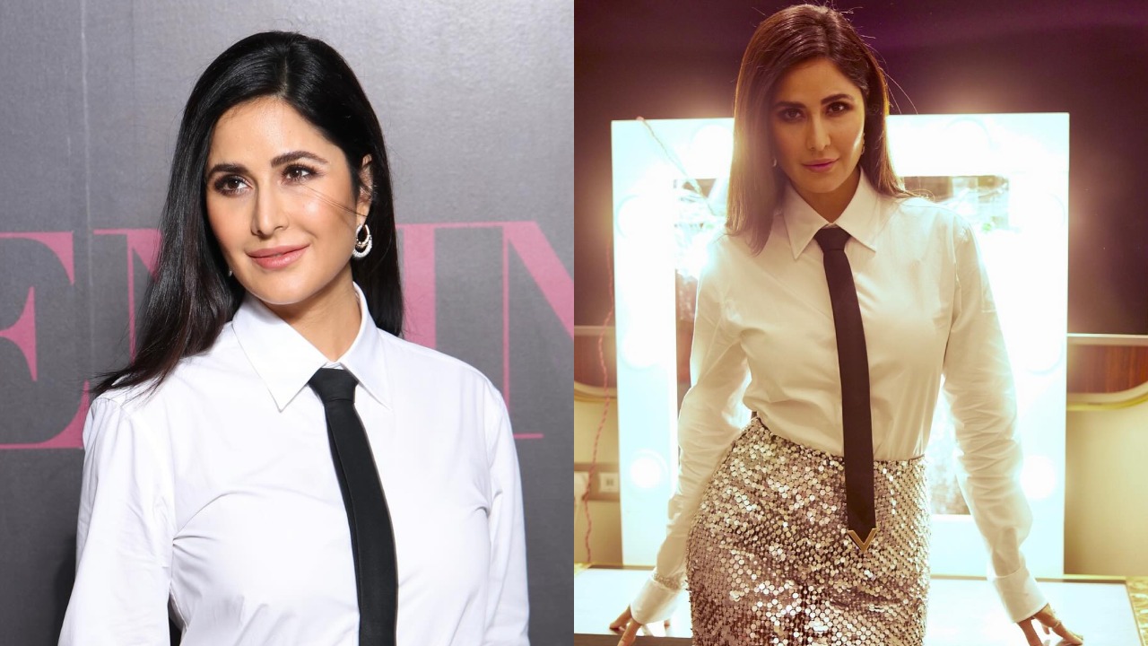 Katrina Kaif exudes corporate glam in sequined skirt suit