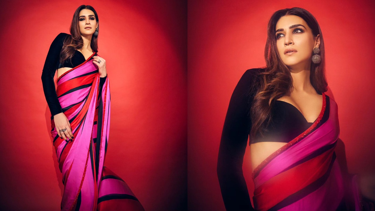 Kriti Sanon Looks ‘Wow’ In Rouge To Rosette Pink Saree