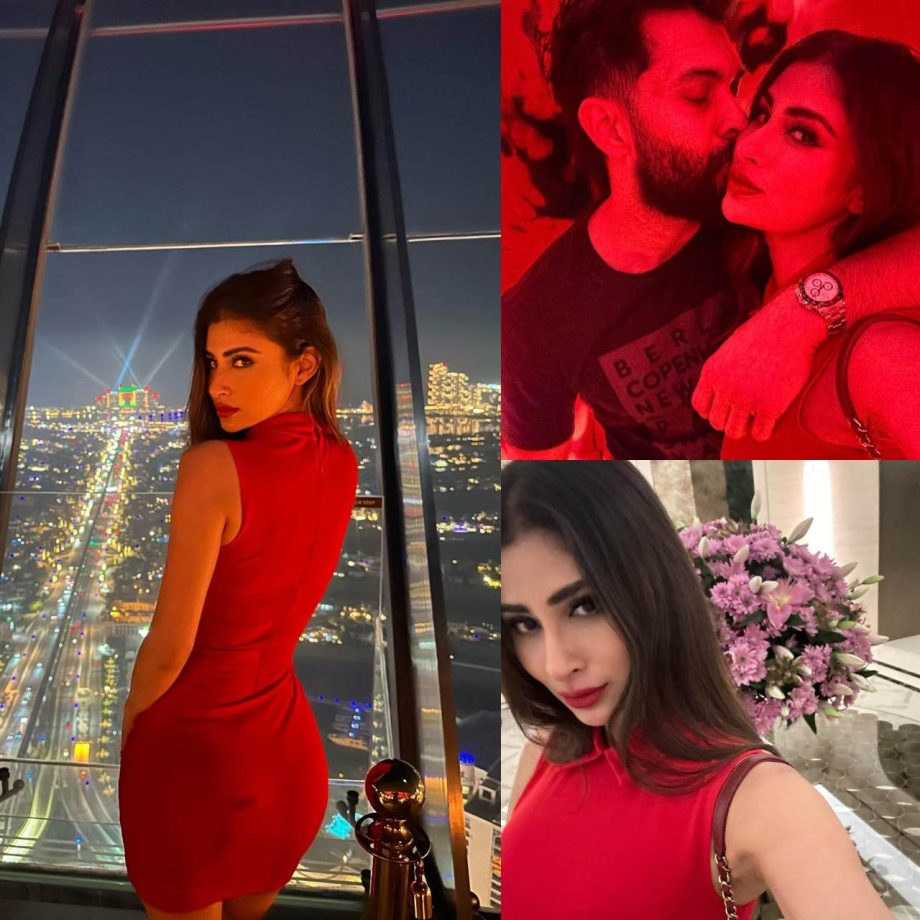 Mouni Roy Looks Hot In Red Dress, Goes Mushy With Husband Suraj Nambiar 875454