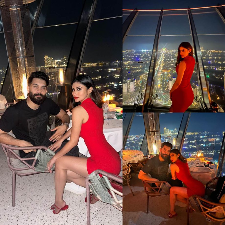 Mouni Roy Looks Hot In Red Dress, Goes Mushy With Husband Suraj Nambiar 875455
