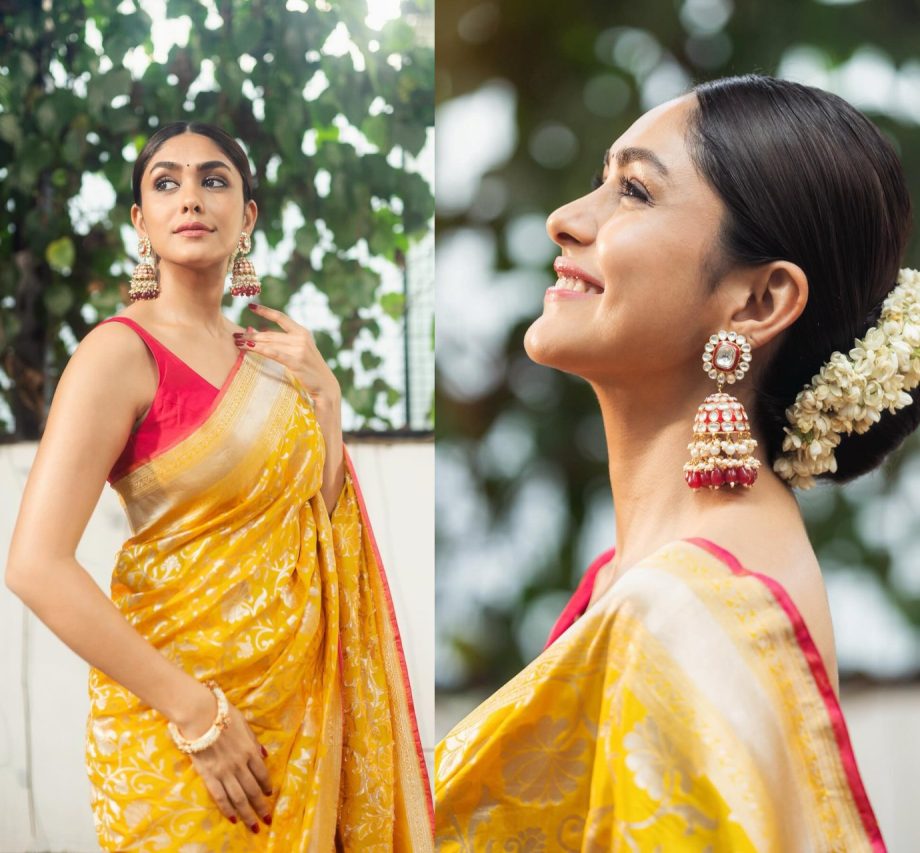 Mrunal Thakur and Trisha Krishnan articulate panache in designer sarees 872078
