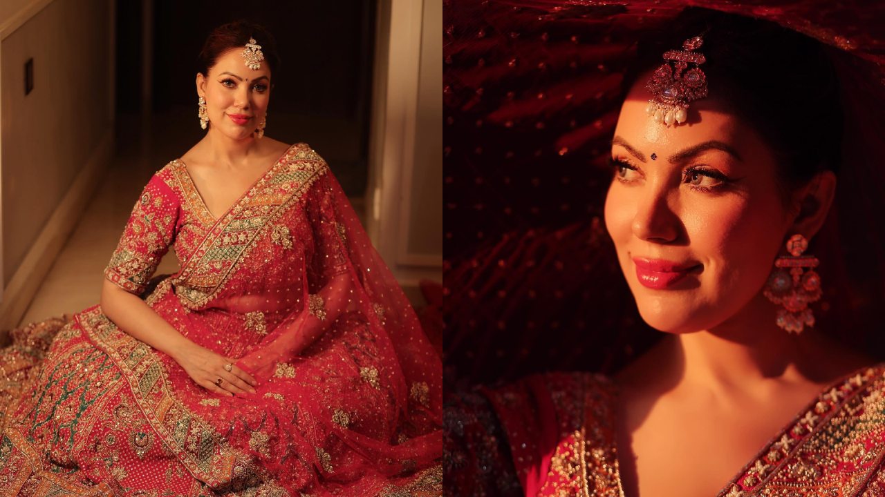 Munmun Dutta turns beautiful bride embellished pink lehenga choli, see photos