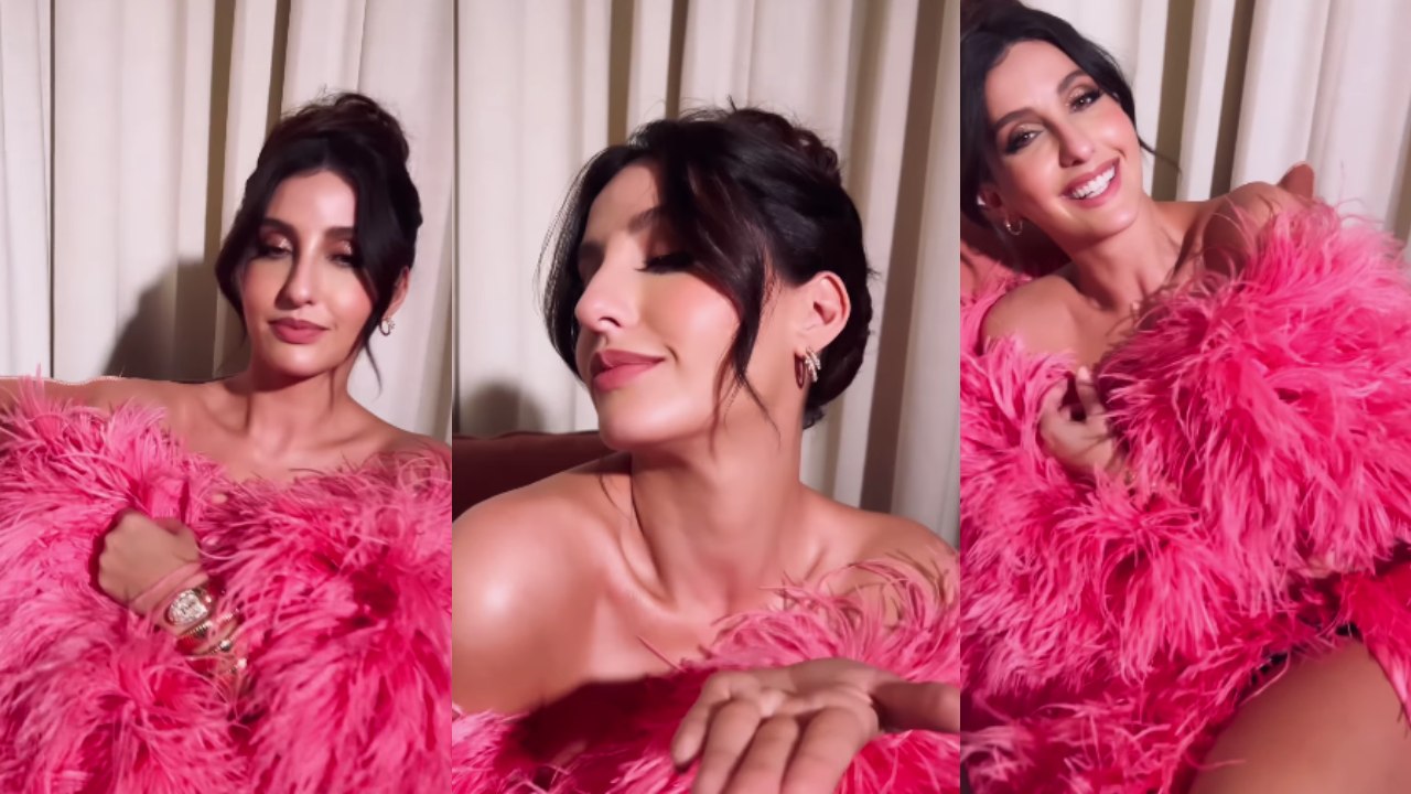 Nora Fatehi Is Dreamy Barbie In Pink Fur Outfit 872376
