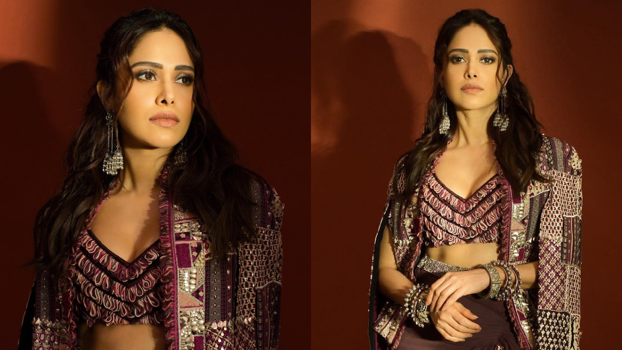 Nushrratt Bharuccha’s boho magic in patchwork jacket and skirt is a no miss! Check out