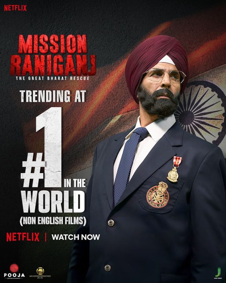 Pooja Entertainment’s ‘Mission Raniganj’ is trending globally on Netflix at the No. 1 in the non-English category! 873531