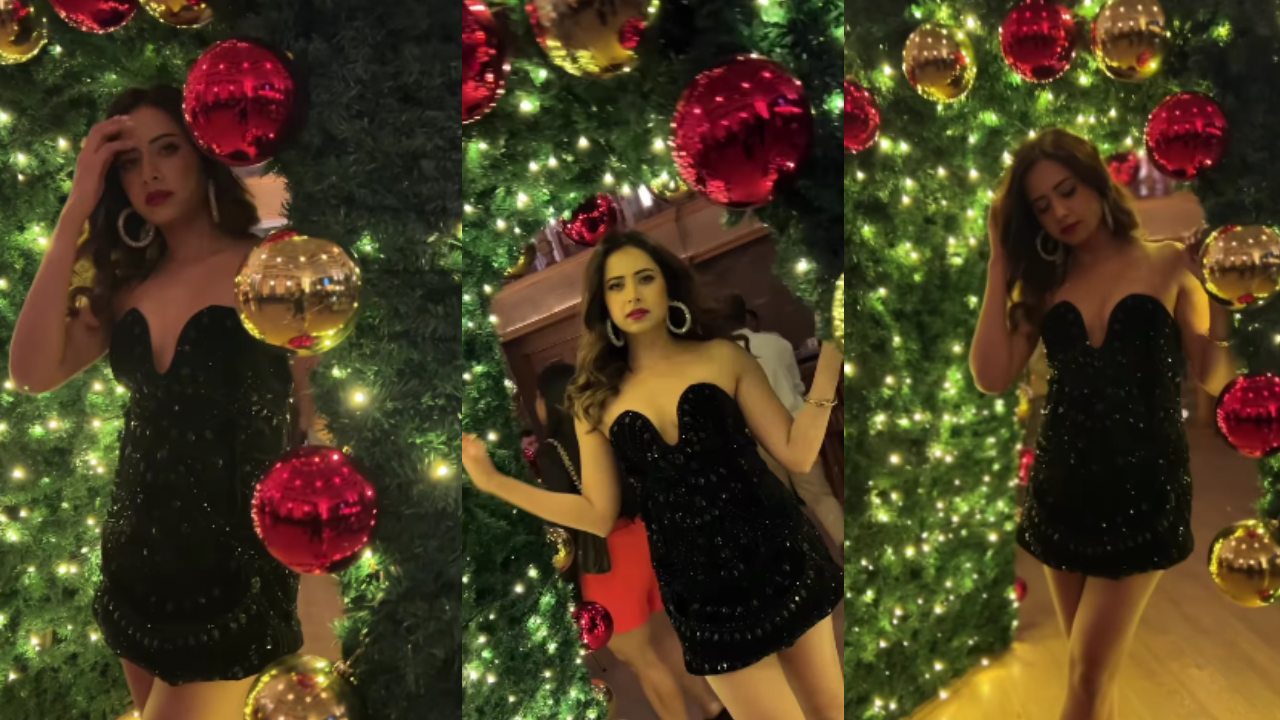 Sargun Mehta hops on the ‘glitter bus’ in LBD, watch video 875774