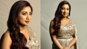 Shreya Ghoshal turns wowzie in embellished metallic grey saree gown, see photos 875602