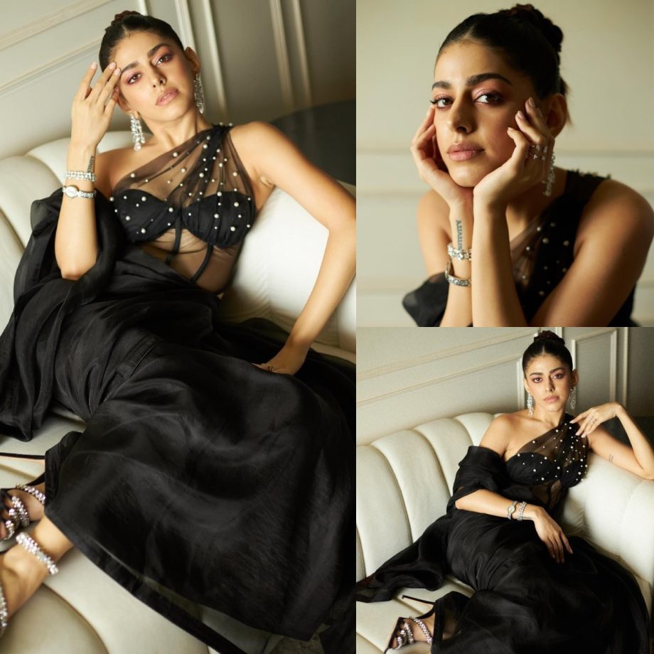 Stunning in black! Sanjana Sanghi sparks royalty in mesh gown 872378
