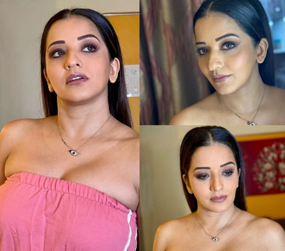Super Sensuous! Bhojpuri actress Monalisa ups glam in off-shoulder pink top [Photos] 873432