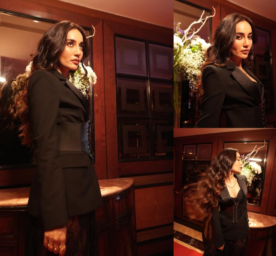 Surbhi Jyoti exudes divine chic in black corset lace gown 872117